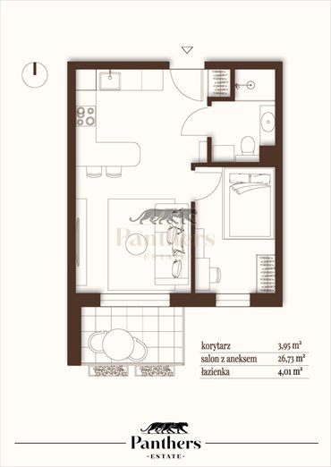 Mieszkanie 34 m² w Gdańsku (Kowale) z balkonem i dostępem do lasu mieszkanie Gdańsk, Kowale