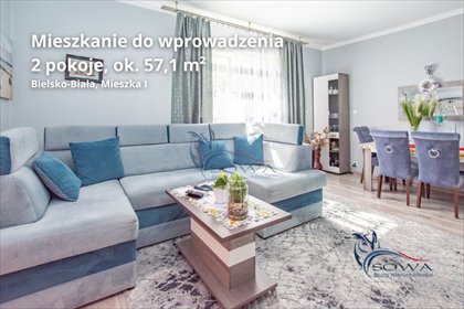 Przestronne 2-pokojowe mieszkanie z balkonem i piwnicą mieszkanie Bielsko-Biała, Osiedle Mieszka I
