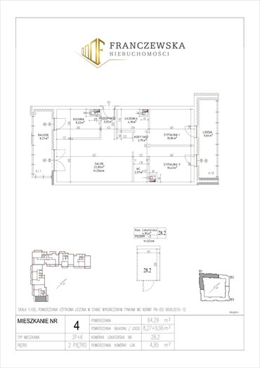 mieszkanie na sprzedaż 64m2 mieszkanie Lublin, Szerokie