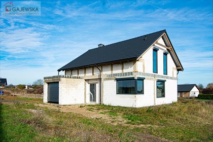 Nowoczesny dom w stanie surowym z garażem w bryle, 153 m² dom Szydłowo