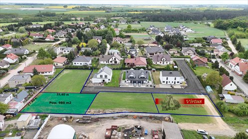 Na sprzedaż działka 980 m² pod dom jednorodzinny w Biskupicach działka Biskupice, Biskupice Wielkopolskie, Szkolna - Ogrodowa