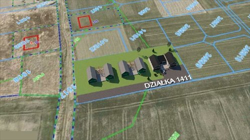 Polecam działkę 3000 m² z pozwoleniem na 6 domów bliźniaczych działka Piława Dolna, Wierzbowa