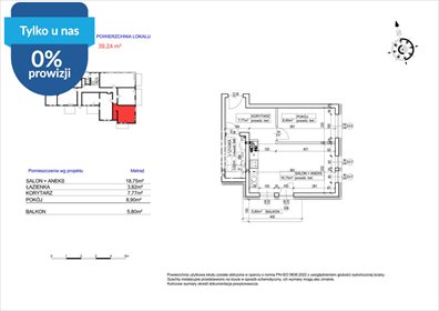 Dwupokojowe mieszkanie 39,08 m2 w Bocianowie, Bydgoszcz mieszkanie Bydgoszcz, Bocianowo, Hetmańska