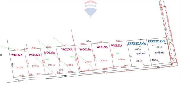 działka na sprzedaż 1265m2 działka Sokołów Podlaski, Błękitna