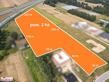 Polecam działkę 20 514 m² z mediami pod inwestycję działka Piotrków Trybunalski, Dymacz