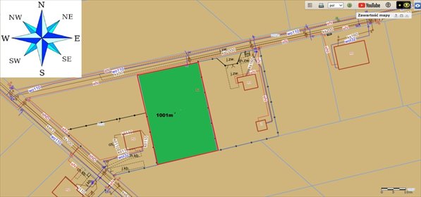Działka 1001 m² w Nowym Warpnie (blisko Zalewu) z mediami działka Nowe Warpno, Miroszewo
