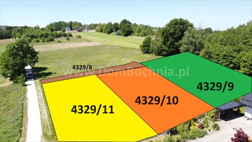 działka na sprzedaż 1002m2 działka Bochnia