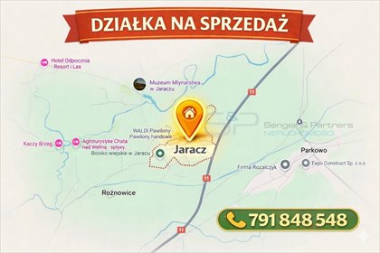 Na sprzedaż atrakcyjna działka 1400 m² w Jaracz działka Jaracz