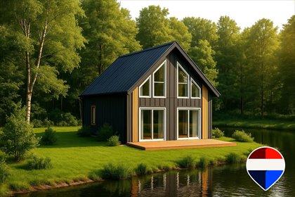 Nowoczesny dom 80 m2 w lekkiej konstrukcji stalowej, szybka realizacja dom Kartuski, Jabłonowa