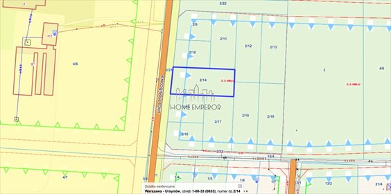 działka na sprzedaż 869m2 działka Warszawa, Ursynów, Grabów, Hołubcowa