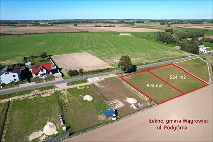 działka na sprzedaż 924m2 działka Łekno