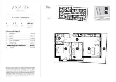 mieszkanie na sprzedaż 66m2 mieszkanie Bydgoszcz, Toruńska