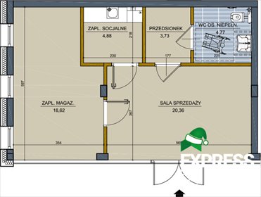 lokal użytkowy na wynajem 52m2 lokal użytkowy Białystok, Centrum, Proletariacka