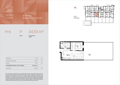 mieszkanie na sprzedaż 35m2 mieszkanie Bydgoszcz, Czyżkówko, Flisacka