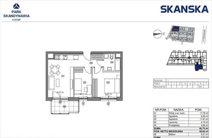 mieszkanie na sprzedaż 47m2 mieszkanie Warszawa, Praga-Południe, Gocław, Precyzyjna