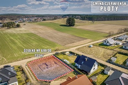 działka na sprzedaż 737m2 działka Płoty, Wodna