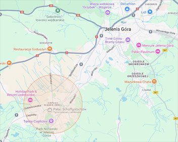 działka na sprzedaż 1150m2 działka Jelenia Góra, Cieplice Śląskie-Zdrój