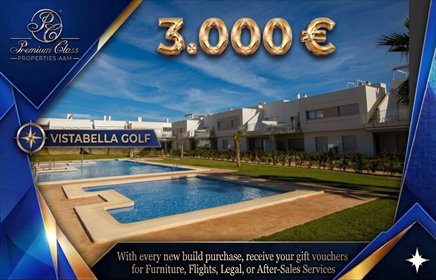 Nowoczesny bungalow z prywatnym ogrodem i solarium dom Vistabella Golf, Vistabella Golf