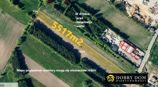 Działka rolna 5517 m² z dostępem do mediów - Ciechanowiec działka Ciechanowiec