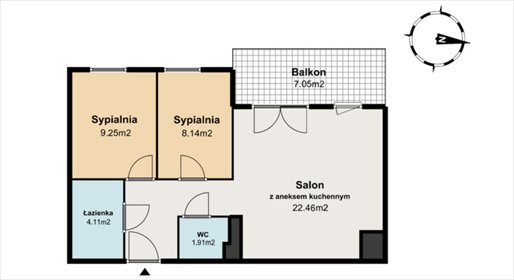 mieszkanie na sprzedaż 52m2 mieszkanie Zamienie, Arakowa