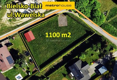 Do sprzedania działka 1100 m² w Bielsko-Białej z mediami działka Bielsko-Biała, Wawelska