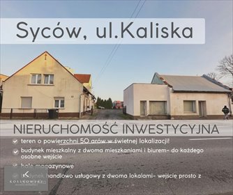 Komercyjny obiekt w Sycowie (520 m²) z działkami 4958 m² lokal użytkowy Syców