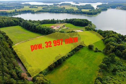 Działka 33 ha z linią brzegową jeziora Narie. działka Ponary