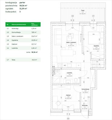 mieszkanie na sprzedaż 58m2 mieszkanie Rzeszów, hr. Alfreda Potockiego