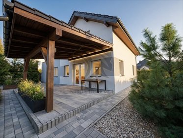Nowoczesny dom 175 m² z lasem, taras, kominek, biuro dom Łódź, Widzew, Sosnowe Wzgórze