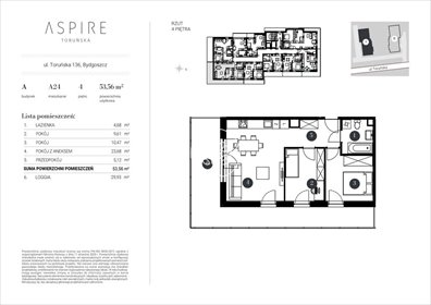 mieszkanie na sprzedaż 55m2 mieszkanie Bydgoszcz, Toruńska