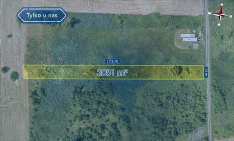 działka na sprzedaż 2081m2 działka Przybynów, Łąkowa