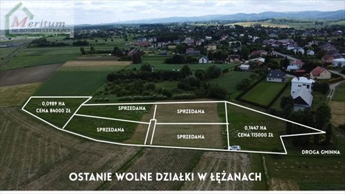 Do sprzedania działka 1000 m² w spokojnej okolicy Łężan działka Łężany
