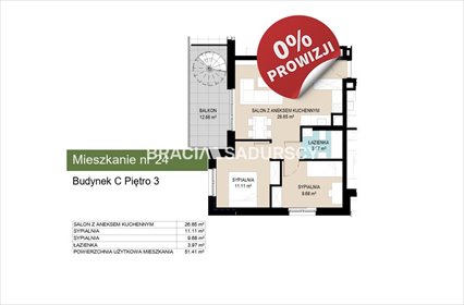 Mieszkanie trzypokojowe na sprzedaż Kraków, Wzgórza Krzesławickie, Wzgórza Krzesławickie, Kantrowicka 51m2 Foto 3