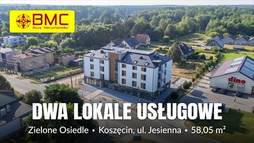 Polecam dwupak lokali usługowych 58 m² z dużymi witrynami lokal użytkowy Koszęcin, Cegielniana