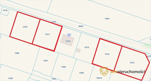 Działki budowlane (4 szt.) w Pawłowie Trzebnickim działka Pawłów Trzebnicki