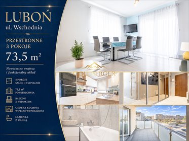 Do sprzedania funkcjonalne 3-pokojowe mieszkanie 73,5 m² w Luboniu mieszkanie Luboń, Wschodnia