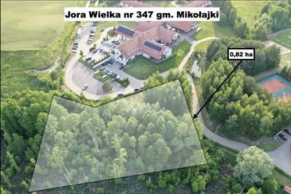 Duża inwestycyjna na Mazurach  - Jora Wielka. działka Jora Wielka