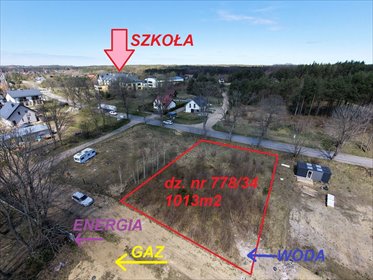 działka na sprzedaż 1013m2 działka Leśniewo, Pucka