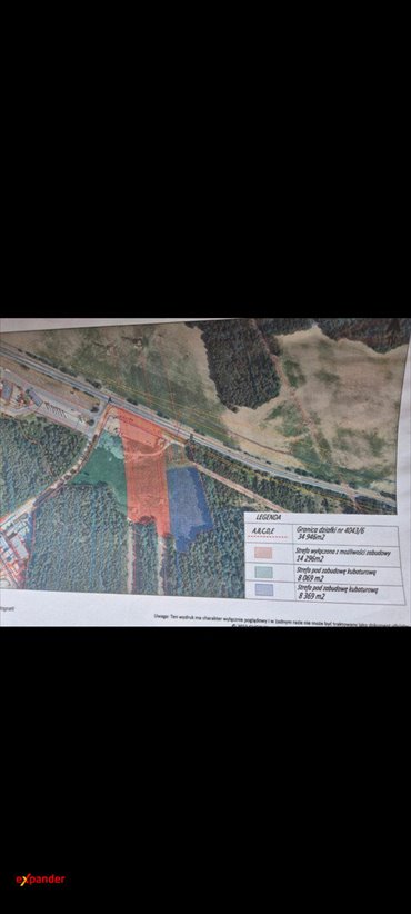 Działka 35 000 m² pod inwestycję, dostęp asfalt, media działka Widełka