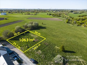 działka na sprzedaż 1063m2 działka Węgrzce Wielkie