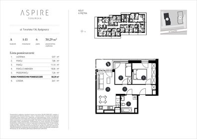 mieszkanie na sprzedaż 52m2 mieszkanie Bydgoszcz, Toruńska
