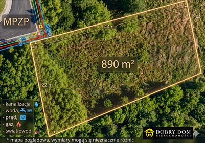 Działka 890 m² pod dom w spokojnej okolicy z mediami działka Juraszki