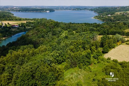 Widokowa działka budowlana (38 ar) nad Zalewem Dobczyckim działka Brzezowa