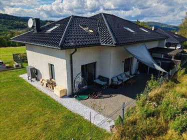 Polecam nowoczesny bliźniak 96 m² z tarasem i dużą działką dom Milówka