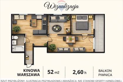 mieszkanie na sprzedaż 52m2 mieszkanie Warszawa, Praga-Południe, Kamionek, Kinowa