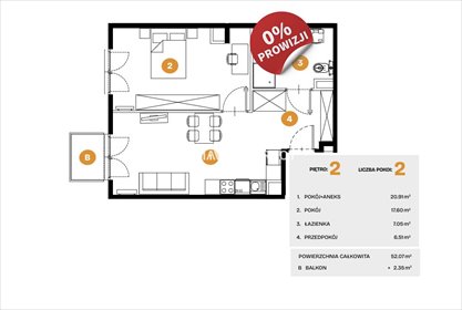mieszkanie na sprzedaż 52m2 mieszkanie Kraków, Bronowice, Bronowice, Na Błonie