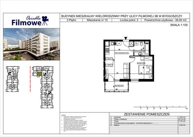 mieszkanie na sprzedaż 39m2 mieszkanie Bydgoszcz, Bartodzieje Małe, Filmowa