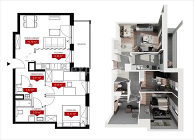 mieszkanie na sprzedaż 59m2 mieszkanie Poznań, Jeżyce, Klemensa Janickiego
