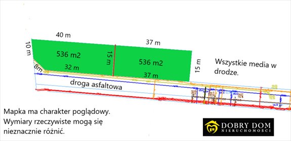 Prestiżowa działka 1072 m² z pełnym uzbrojeniem działka Ciasne