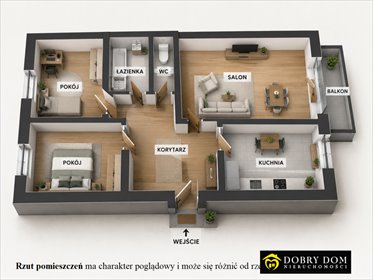 Do sprzedania przestronne 3-pokojowe mieszkanie 62,9 m² w Suwałkach mieszkanie Suwałki